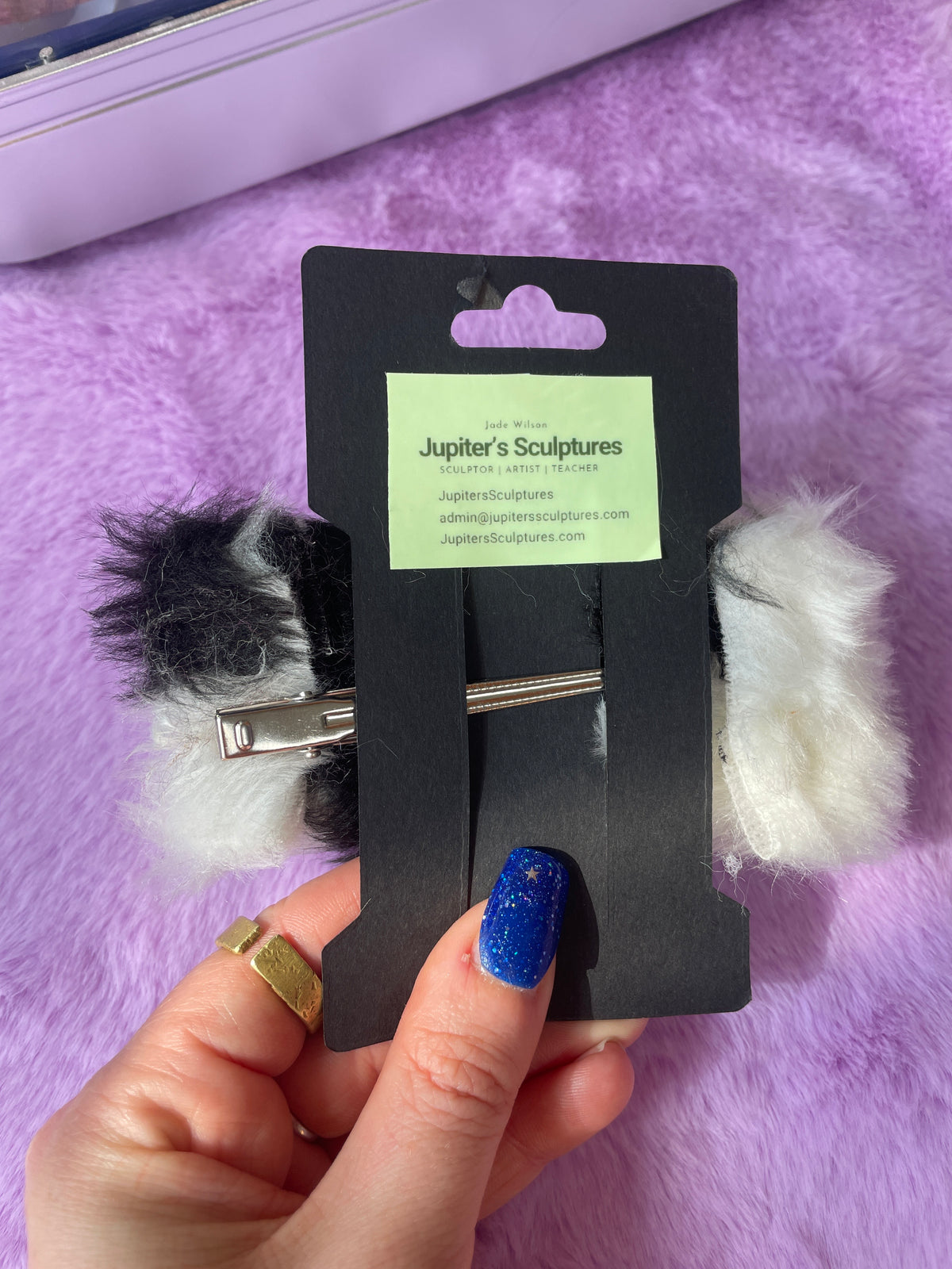 Fluffy Monster Hair Clip “Shnip” Paranoid Cow