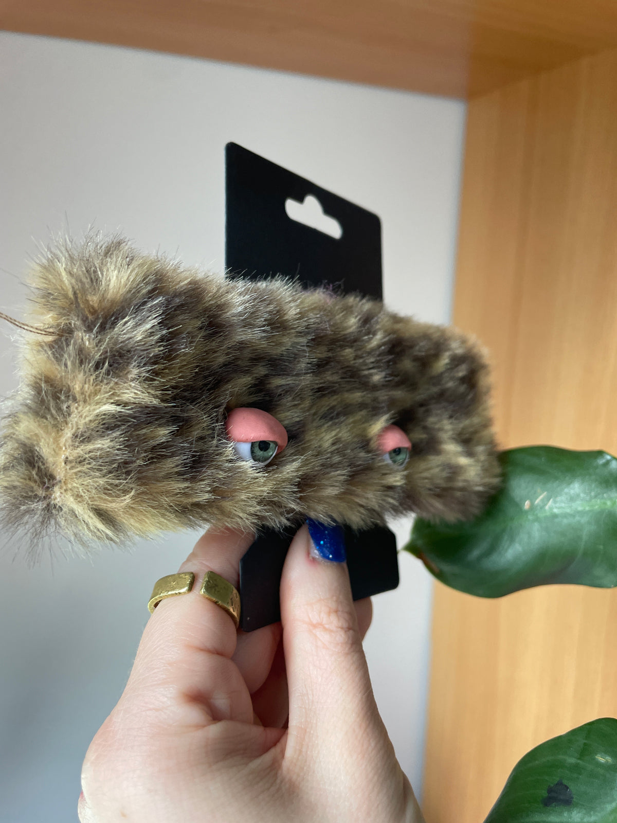 Fluffy Monster Hair Clip “Shnip” Leopard Shnip