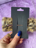 Fluffy Monster Hair Clip “Shnip” Leopard Shnip