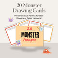 20 Monster Art Challenge Do-Nows | Download and Print Cards for Art Classes