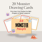 20 Monster Art Challenge Do-Nows | Download and Print Cards for Art Classes