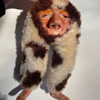 Large Shnooble Bag Charm Brown Cow