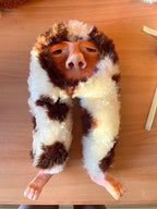 Large Shnooble Bag Charm Brown Cow