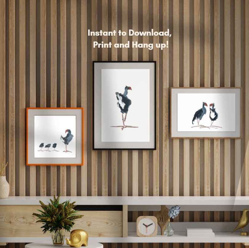 New Zealand Bird Art Printables Set of 8 | Hand Painted (Digital Download)