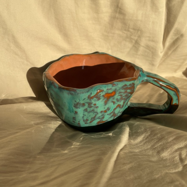 Handmade Mug #3 : Mossy Teal