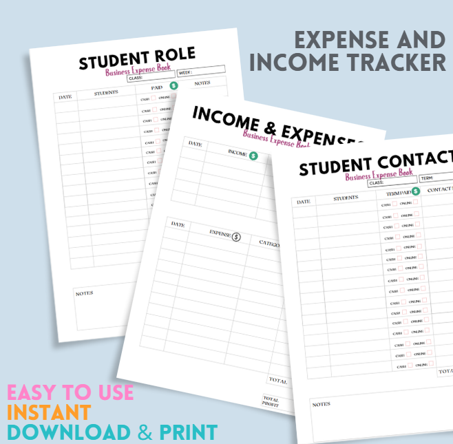Incomes and Expenses Template | Small Business | (Digital Download)