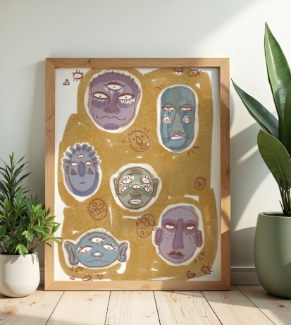 Monster Man Abstract | Art Print