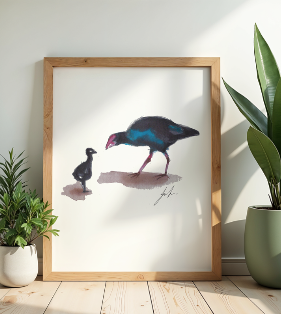 New Zealand Bird Art Printables Set of 8 | Hand Painted (Digital Download)