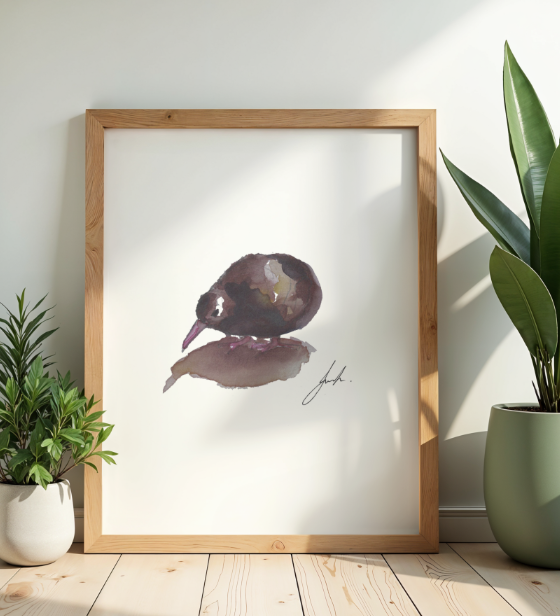 Fat Kiwi Bird | Art Print