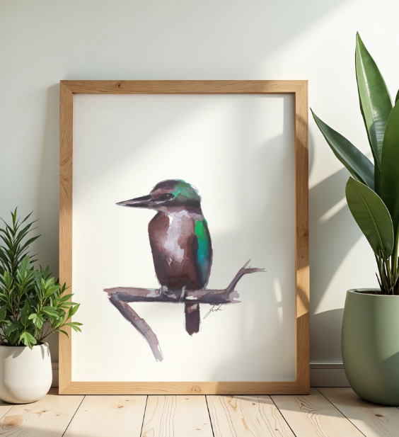 New Zealand Bird Art Printables Set of 8 | Hand Painted (Digital Download)