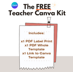 The (Free) Teacher Canva Kit  | Labels, Canva Elements, Templates, Fonts and more!