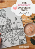 The Homebody Colouring Pages | Set of 2 HAND-DRAWN | (Digital Download)
