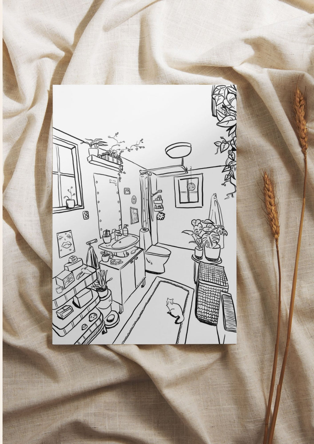 The Homebody Colouring Pages | Set of 2 HAND-DRAWN | (Digital Download)