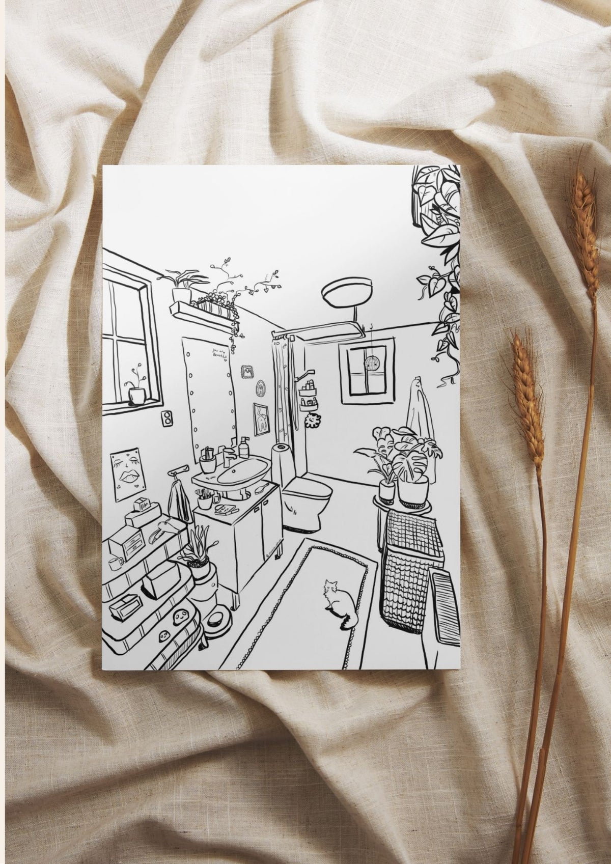 The Homebody Colouring Pages | Set of 2 HAND-DRAWN | (Digital Download)