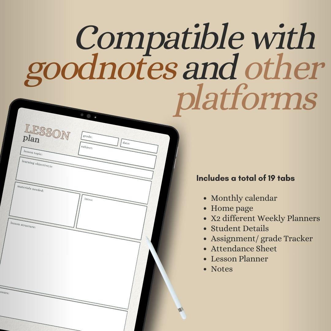 Highschool Teacher Digital Planner | (Digital Download) (Goodnotes Compatible)