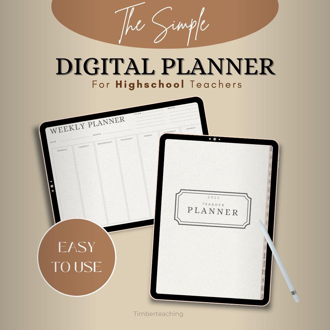 Highschool Teacher Digital Planner | (Digital Download) (Goodnotes Compatible)