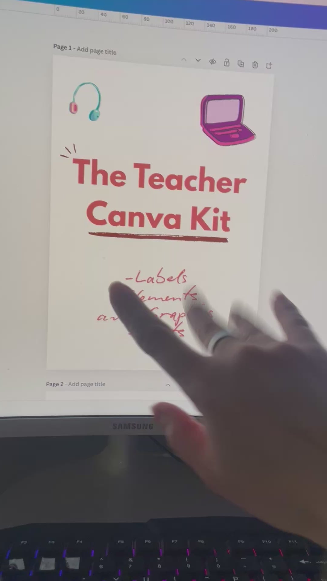 The (Free) Teacher Canva Kit  | Labels, Canva Elements, Templates, Fonts and more!